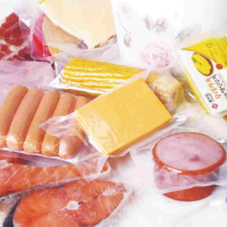 Película plástica coextruida para envasado de carne, salchicha y queso de alta barrera